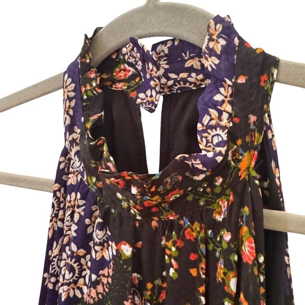 Anthropologie Maeve Katrina Patchwork Halter Maxi Dress Size Extra Small - Picture 8 of 16